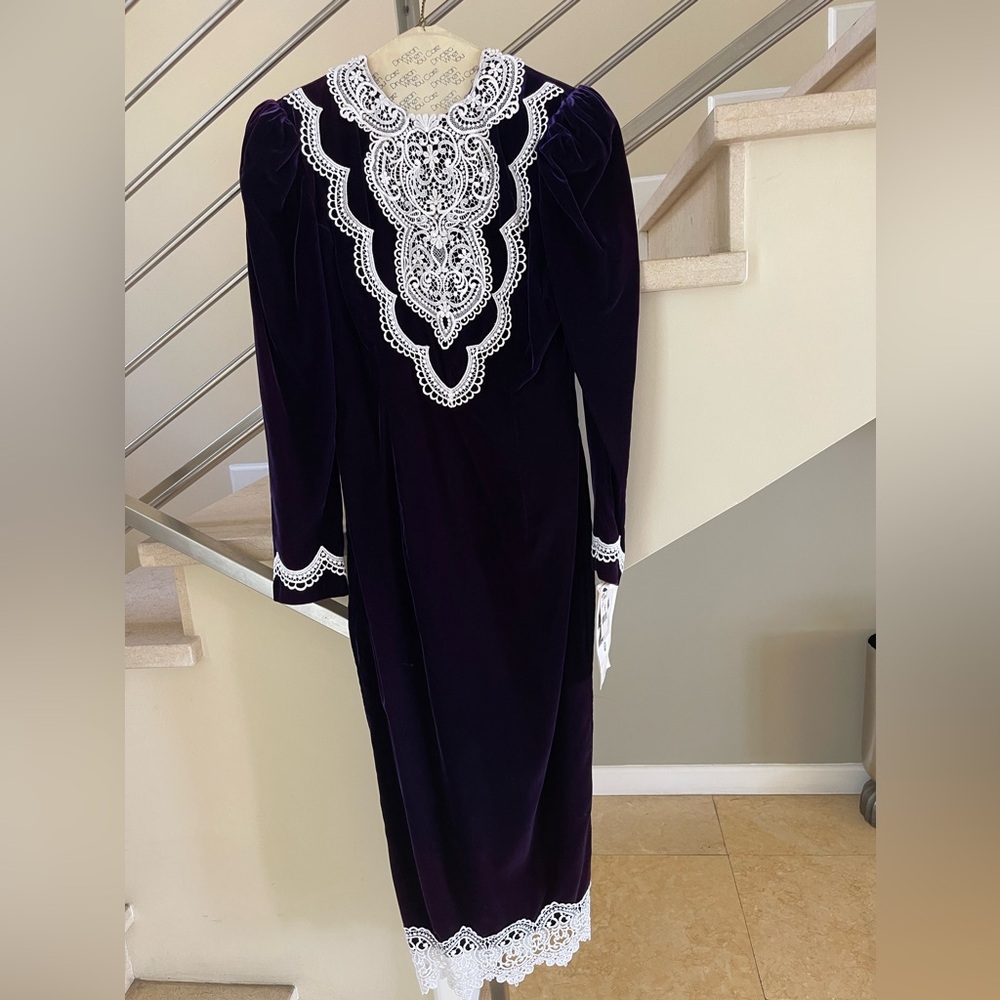 Vintage JESSICA MCCLINTOCK PURPLE DRESS